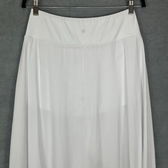 Halara Skirt Womens Medium White Breezeful High Low Ruffle Flowy Quick Dry Maxi - Picture 5 of 14